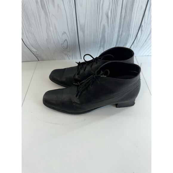 Vintage DAVOS GOMMA soft leather lace up bootie Size 9 (READ) Cottage Boho - Picture 3 of 9